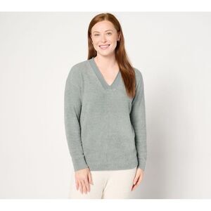 Gloria Vanderbilt Women's Top Sz XS CozyChic Lite Core Spun Silver A660846